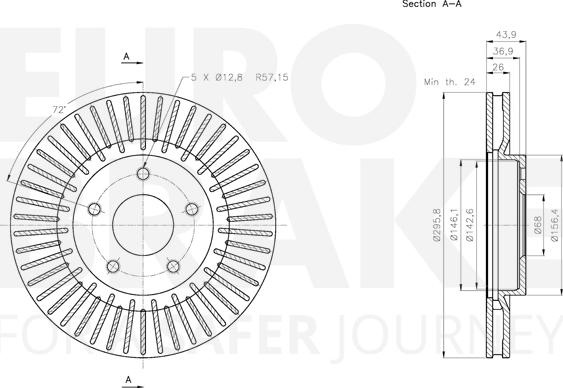 Eurobrake 5815312272 - Тормозной диск autospares.lv