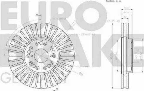 Eurobrake 58152045165 - Тормозной диск autospares.lv