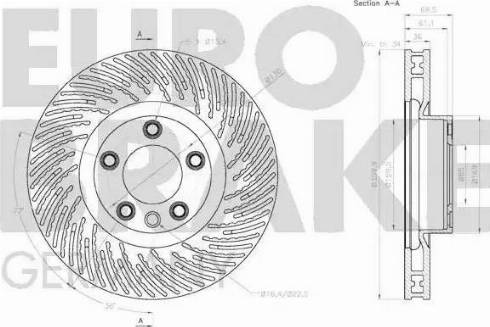 Eurobrake 58152047150 - Тормозной диск autospares.lv