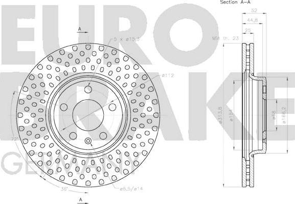 Eurobrake 58152047132 - Тормозной диск autospares.lv