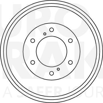 Eurobrake 5825262204 - Тормозной барабан autospares.lv