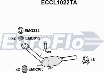EuroFlo ECCL1022TA - Катализатор autospares.lv