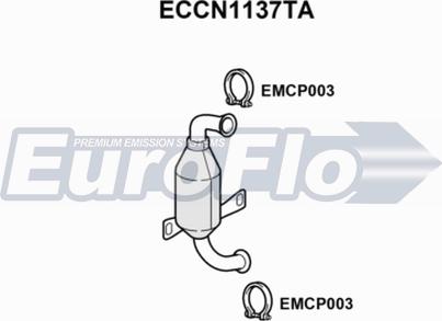 EuroFlo ECCN1137TA - Катализатор autospares.lv