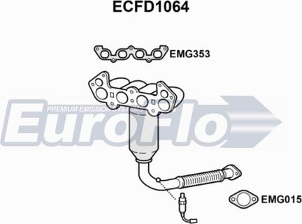 EuroFlo ECFD1064 - Катализатор autospares.lv