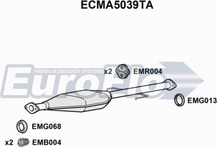 EuroFlo ECMA5039TA - Катализатор autospares.lv