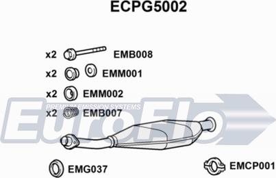 EuroFlo ECPG5002 - Катализатор autospares.lv