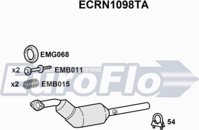 EuroFlo ECRN1098TA - Катализатор autospares.lv