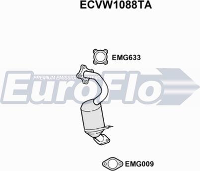 EuroFlo ECVW1088TA - Катализатор autospares.lv