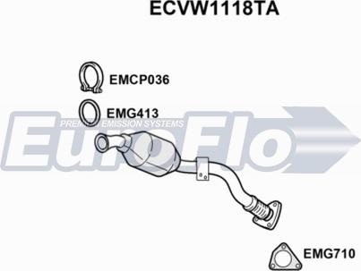 EuroFlo ECVW1118TA - Катализатор autospares.lv
