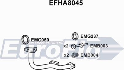 EuroFlo EFHA8045 - Труба выхлопного газа autospares.lv