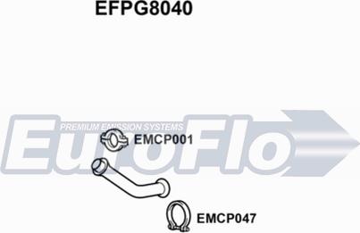 EuroFlo EFPG8040 - Труба выхлопного газа autospares.lv