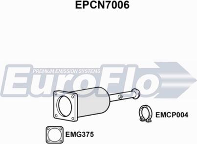 EuroFlo EPCN7006 - Сажевый / частичный фильтр, система выхлопа ОГ autospares.lv