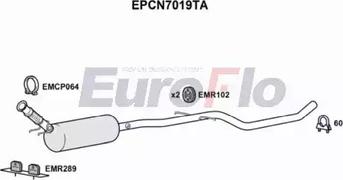 EuroFlo EPCN7019TA - Сажевый / частичный фильтр, система выхлопа ОГ autospares.lv