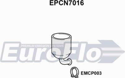 EuroFlo EPCN7016 - Сажевый / частичный фильтр, система выхлопа ОГ autospares.lv