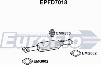 EuroFlo EPFD7018 - Сажевый / частичный фильтр, система выхлопа ОГ autospares.lv