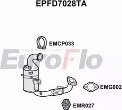 EuroFlo EPFD7028TA - Сажевый / частичный фильтр, система выхлопа ОГ autospares.lv