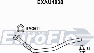 EuroFlo EXAU4038 - Труба выхлопного газа autospares.lv