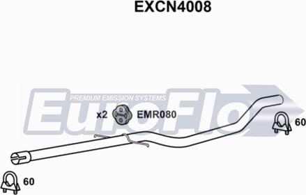 EuroFlo EXCN4008 - Труба выхлопного газа autospares.lv