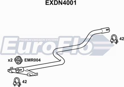 EuroFlo EXDN4001 - Труба выхлопного газа autospares.lv