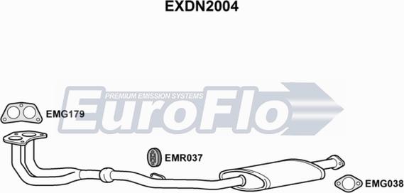 EuroFlo EXDN2004 - Труба выхлопного газа autospares.lv