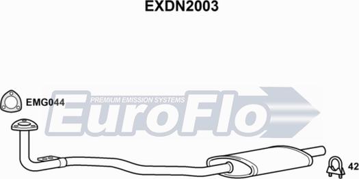 EuroFlo EXDN2003 - Труба выхлопного газа autospares.lv