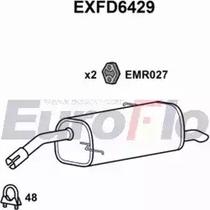 EuroFlo EXFD6429 - Глушитель выхлопных газов, конечный autospares.lv