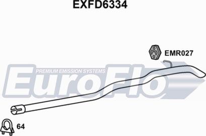 EuroFlo EXFD6334 - Насадка выпускной трубы autospares.lv