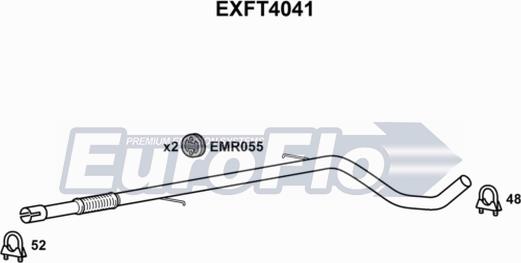 EuroFlo EXFT4041 - Труба выхлопного газа autospares.lv