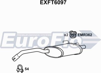 EuroFlo EXFT6097 - Глушитель выхлопных газов, конечный autospares.lv