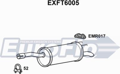 EuroFlo EXFT6005 - Глушитель выхлопных газов, конечный autospares.lv