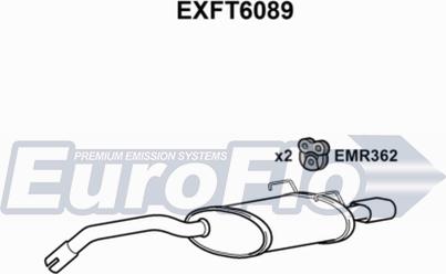 EuroFlo EXFT6089 - Глушитель выхлопных газов, конечный autospares.lv