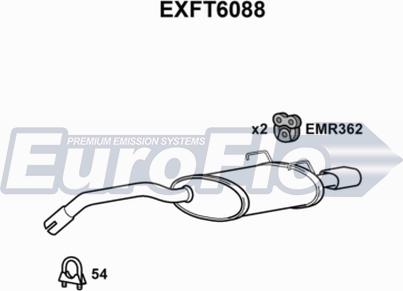 EuroFlo EXFT6088 - Глушитель выхлопных газов, конечный autospares.lv