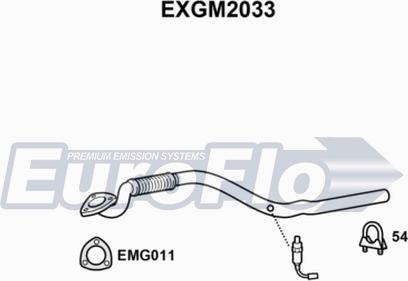 EuroFlo EXGM2033 - Труба выхлопного газа autospares.lv