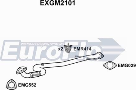 EuroFlo EXGM2101 - Труба выхлопного газа autospares.lv