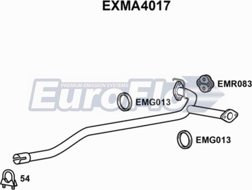 EuroFlo EXMA4017 - Труба выхлопного газа autospares.lv