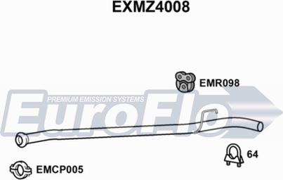 EuroFlo EXMZ4008 - Труба выхлопного газа autospares.lv