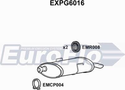 EuroFlo EXPG6016 - Глушитель выхлопных газов, конечный autospares.lv