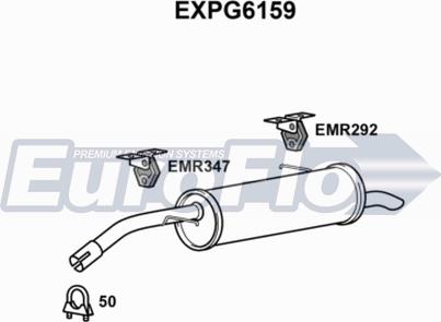 EuroFlo EXPG6159 - Глушитель выхлопных газов, конечный autospares.lv