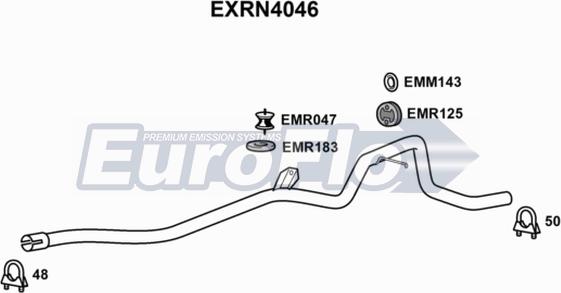 EuroFlo EXRN4046 - Труба выхлопного газа autospares.lv