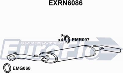 EuroFlo EXRN6086 - Глушитель выхлопных газов, конечный autospares.lv