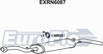 EuroFlo EXRN6087 - Глушитель выхлопных газов, конечный autospares.lv