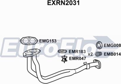 EuroFlo EXRN2031 - Труба выхлопного газа autospares.lv