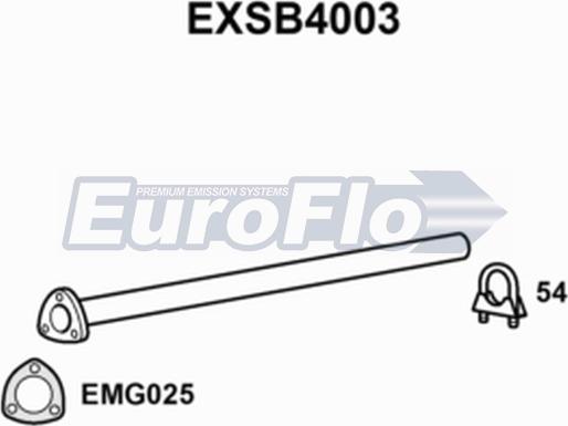 EuroFlo EXSB4003 - Труба выхлопного газа autospares.lv