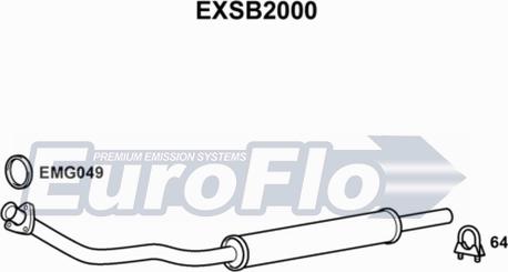 EuroFlo EXSB2000 - Труба выхлопного газа autospares.lv