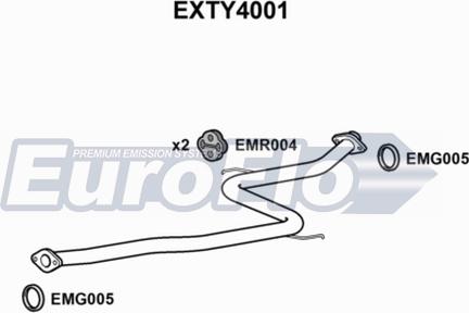 EuroFlo EXTY4001 - Труба выхлопного газа autospares.lv