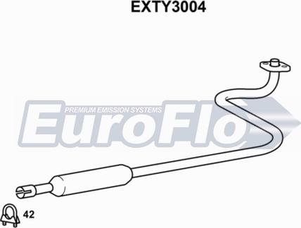 EuroFlo EXTY3004 - Средний глушитель выхлопных газов autospares.lv
