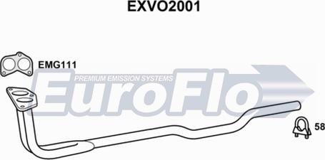 EuroFlo EXVO2001 - Труба выхлопного газа autospares.lv