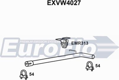 EuroFlo EXVW4027 - Труба выхлопного газа autospares.lv