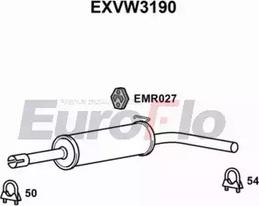 EuroFlo EXVW3190 - Средний глушитель выхлопных газов autospares.lv