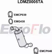 EuroFlo LDMZ0005TA - Сажевый / частичный фильтр, система выхлопа ОГ autospares.lv